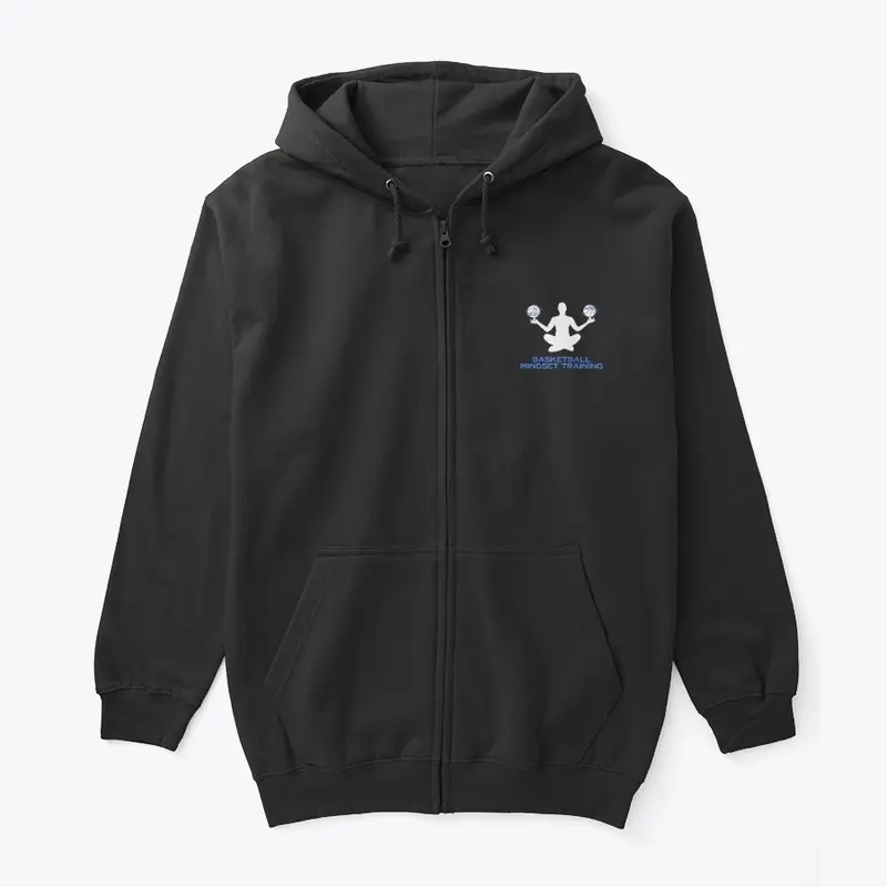 BMT Full Zip Hoodie (white/blue logo)